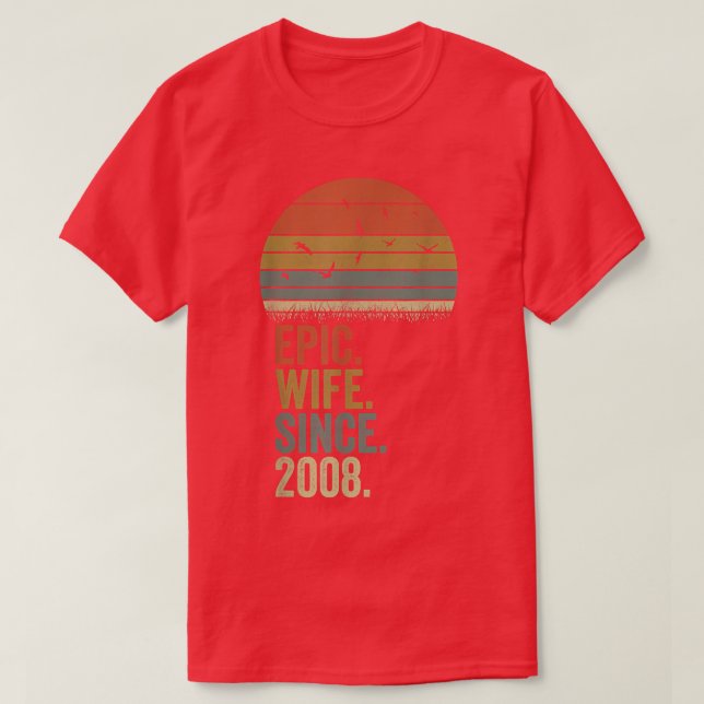 14th Wedding Anniversary Women s, Epic Wife Since  T Shirt (Design framsida)