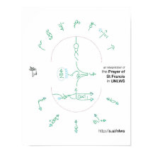 14x11 poster av den helige Francis Prayer i UNLWS