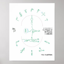 14x11 poster av den helige Francis Prayer i UNLWS