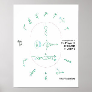 14x11 poster av den helige Francis Prayer i UNLWS