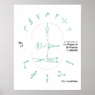 14x11 poster av den helige Francis Prayer i UNLWS