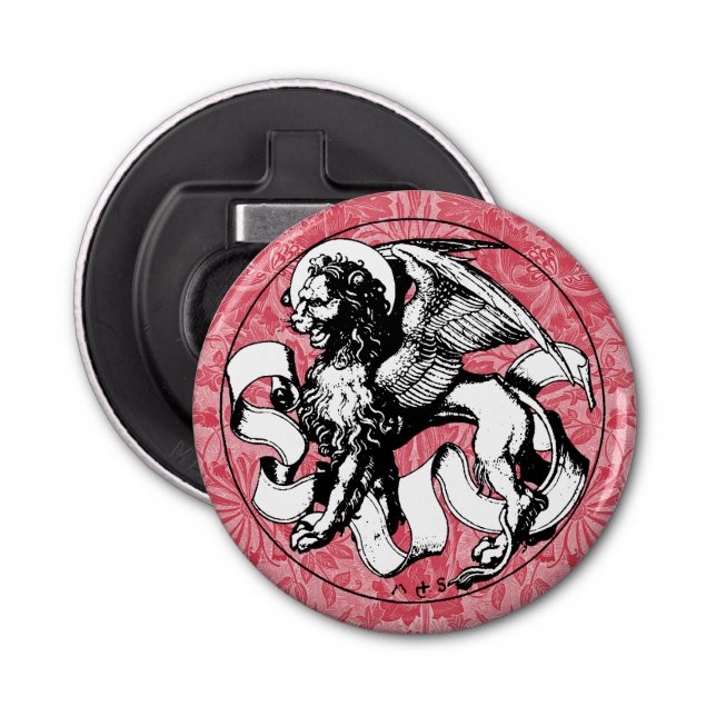 1500-talets Emblem Winged Lejon Flasköppnare (Framsidan)