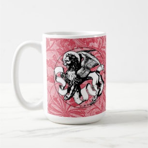1500-talets Emblem Winged Lejon Kaffemugg