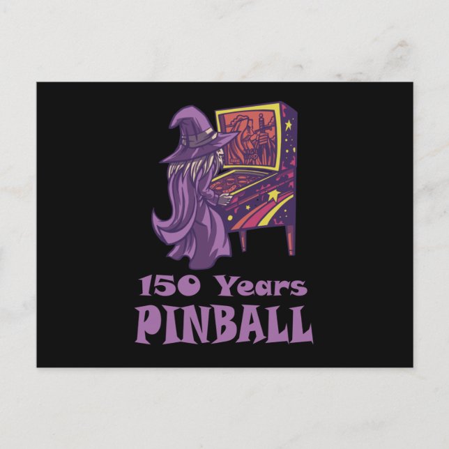 150 år Pinball Wizard Arcade Födelsedag Vykort (Framsida)