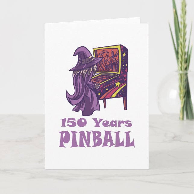 150 års Pinball-guide Arcade Birthday Kort (Framsida)