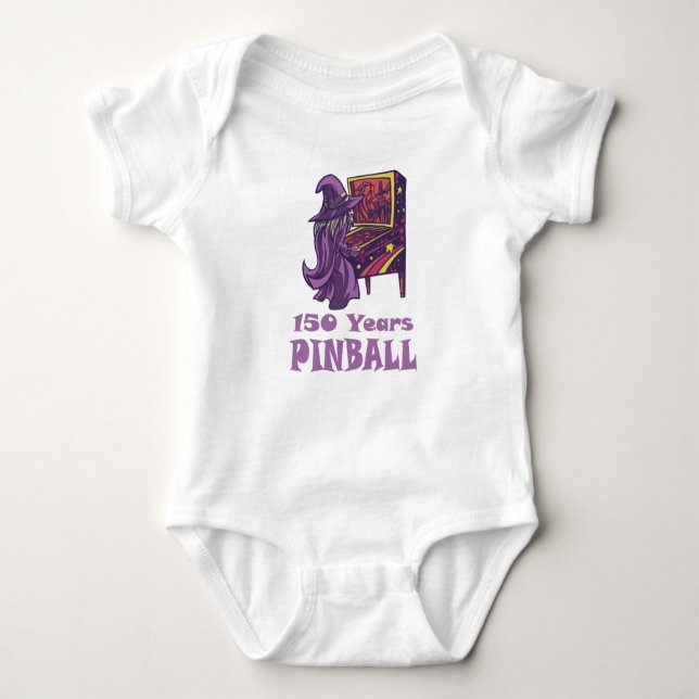 150 års Pinball-guide Arcade Birthday T Shirt (Framsida)