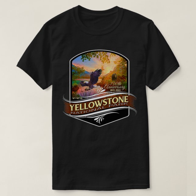 150-årsminnet av nationalparken Yellowstone T Shirt (Design framsida)