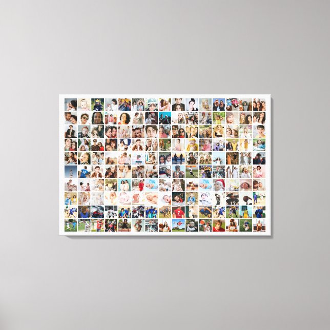 150 Bilder Anpassad Fotokollage Fyrkantigt Rutnät (Framsida)
