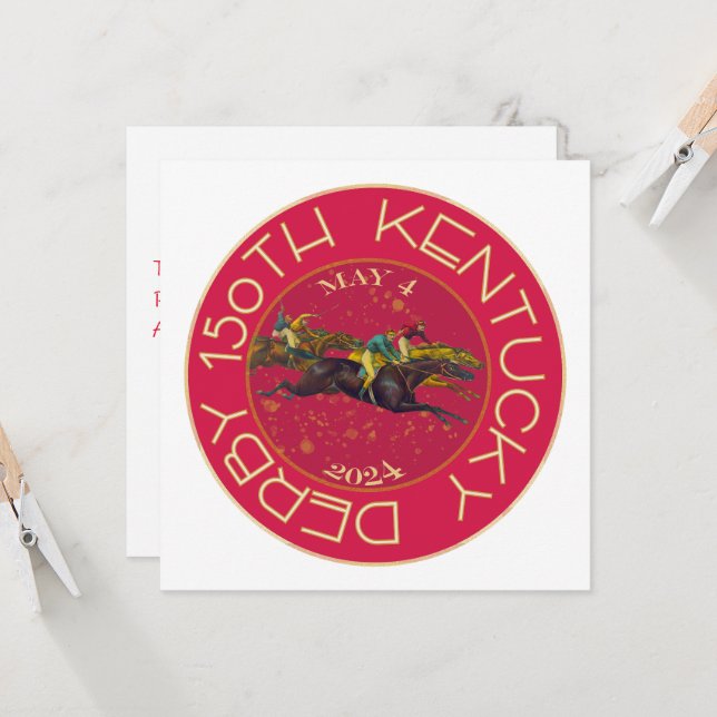150:e Kentucky Derby-inbjudan Inbjudningar (Fram/Back In Situ)