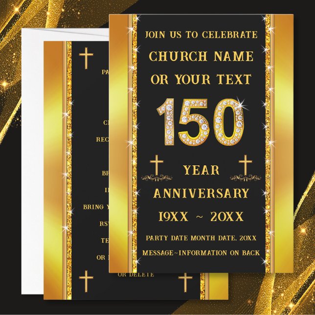 150:e kyrkans årsdag Firande Ideas, 150:e årsdagen Inbjudningar (150th Church Anniversary, Invitations. 150 years church anniversary ideas. 150th church anniversary.)