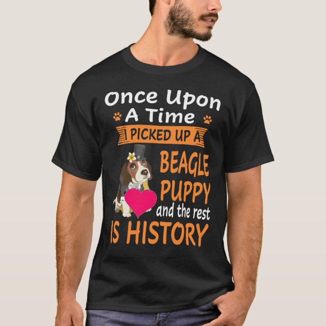 150 en gång - beagle-valp t shirt (Framsida)
