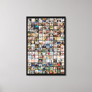 150 Foto Grid Anpassad Bildcollage Canvastryck