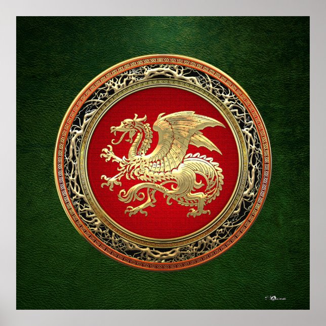 [150] Islands Dragon, Landvæ ttir [Guld] Poster (Framsidan)