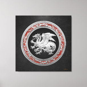 [150] Islands Dragon, Landvæ ttir [Silver] Canvastryck