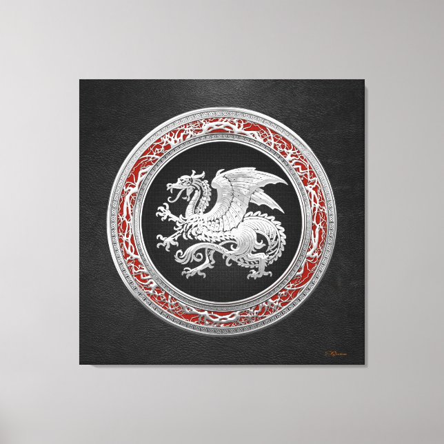 [150] Islands Dragon, Landvæ ttir [Silver] Canvastryck (Framsida)