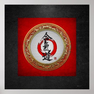 [150] Japansk kalligrafi - Aikido Poster