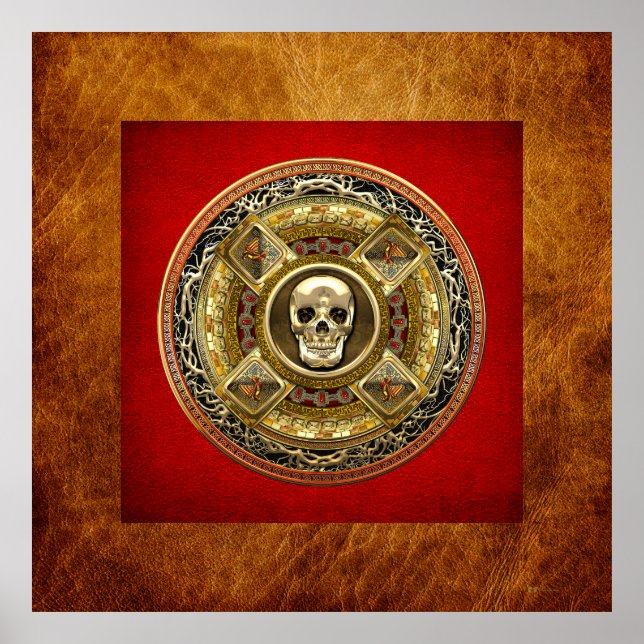 [150] Mictlantecuhtli - Aztec Dödsguden Poster (Framsidan)