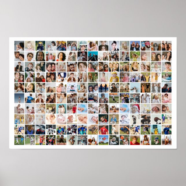 150 Photo Collage Custom Picture Grid Poster (Framsidan)