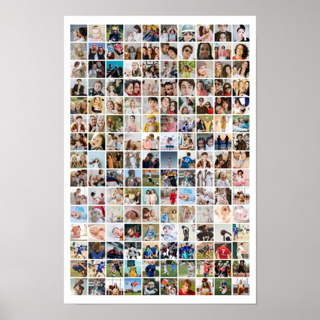 150 Photo Collage Personalized Picture Grid Poster (Framsidan)