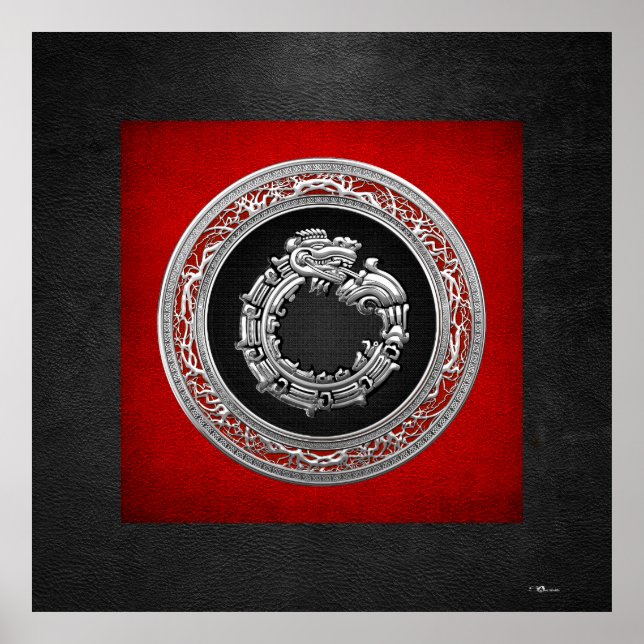 [150] Serpent Gud Quetzalcoatl [Silver] Poster (Framsidan)
