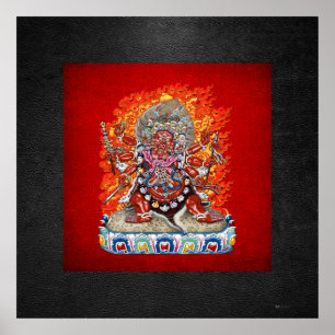 [150] Tibetansk Thangka - Wrathful Gudom Hayagriva Poster