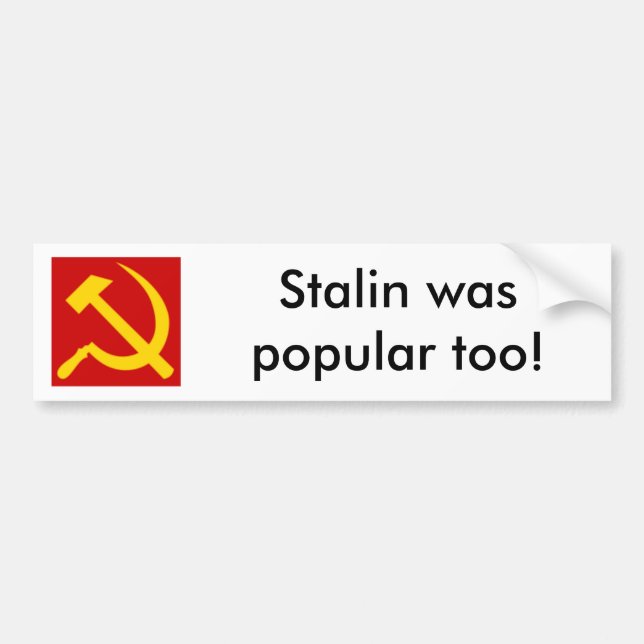 150px-Hammer_and_sickle.svg Stalin var populär… Bildekal (Framsidan)