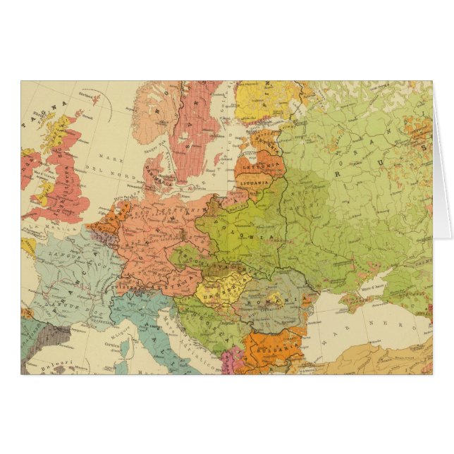 1516 Europeisk etnografi Hälsningskort (Framsidan Horizontal)