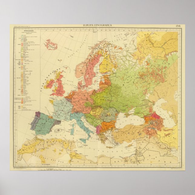 1516 Europeisk etnografi Poster (Framsidan)