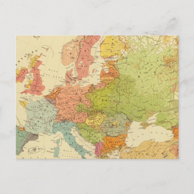 1516 Europeisk etnografi Vykort (Framsida)