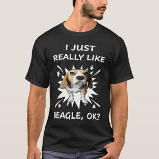 151 Jag bara Verkligen som Beagle T Shirt