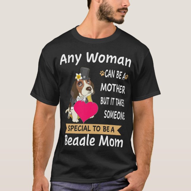 151 Speciellt för att vara en beagle Mamma T Shirt (Framsida)