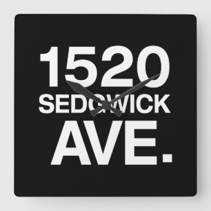 1520 SEDGWICK AVE. FYRKANTIG KLOCKA