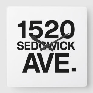 1520 SEDGWICK AVE. FYRKANTIG KLOCKA