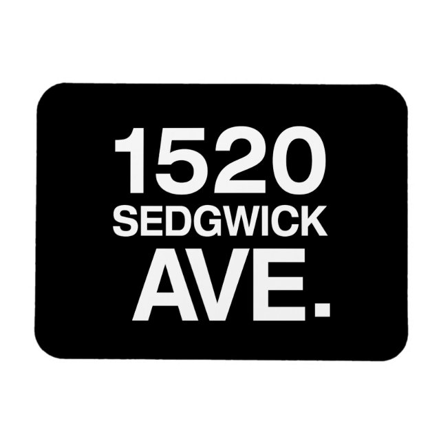 1520 SEDGWICK AVE. MAGNET (Horisontell)
