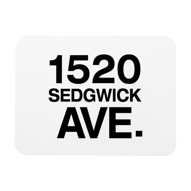 1520 SEDGWICK AVE. MAGNET (Horisontell)