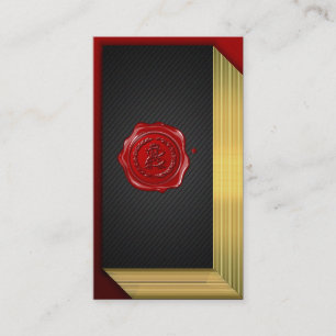 [154] AB och BA Vax Seal Monogram Visitkort