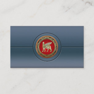 [154] Babyloniska Winged Bull Lamassu [3D] Visitkort