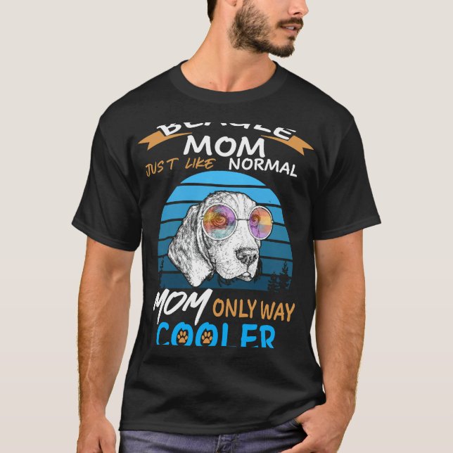 154 Beagle Mamma Cooler T Shirt (Framsida)