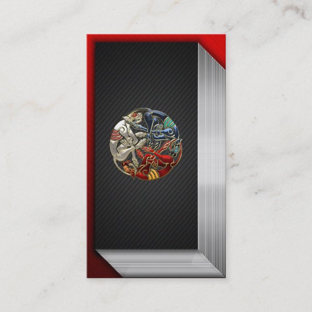 [154] Celtic sakral konst - tre hundar Visitkort (Framsida)