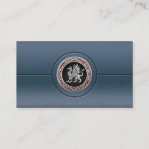 [154] Helig Silver Griffin Visitkort