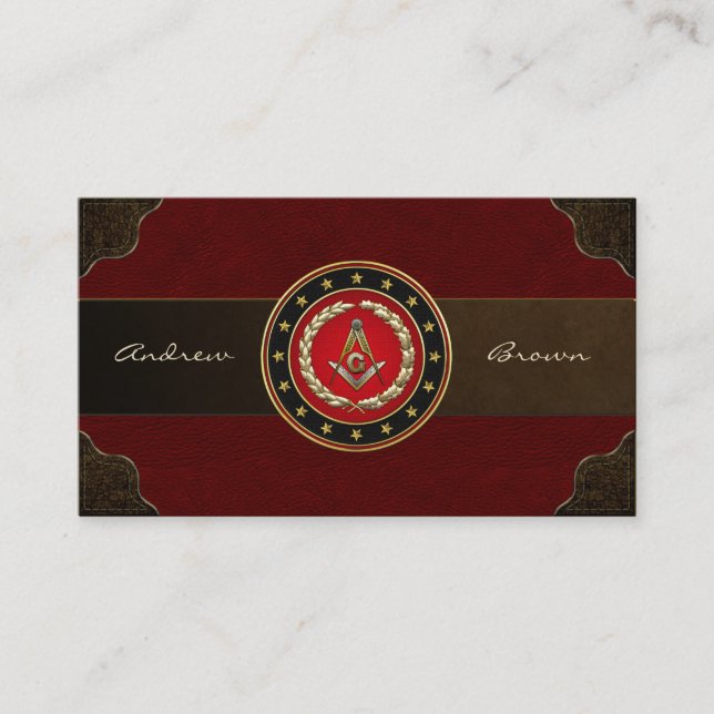 [154] Masonic kvadrera och passare [den 3rd Visitkort (Framsida)