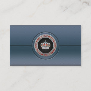 [154] Prince-Princess Kung-Queen Krona [Silver] Visitkort