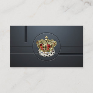 [154] Royal Krona [Päls+Guld][Röd] Visitkort
