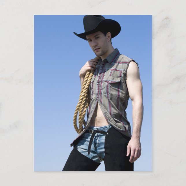 15608-RA Cowboy Vykort (Framsida)