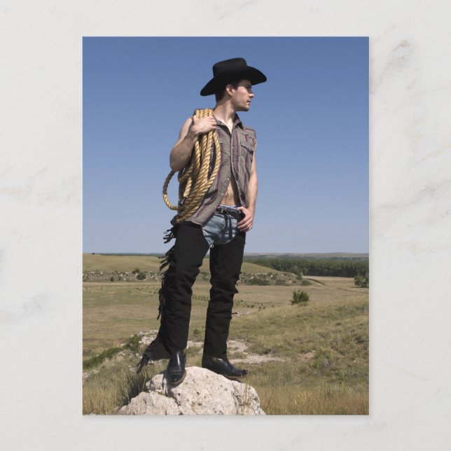 15614-RA Cowboy Vykort (Framsida)