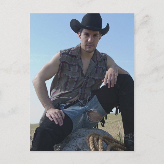 15631-RA Cowboy Vykort (Framsida)