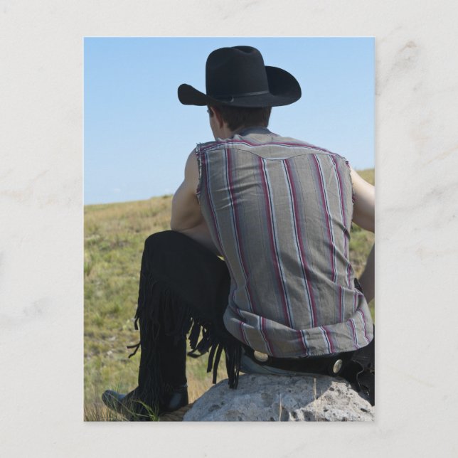 15649-RA Cowboy Vykort (Framsida)