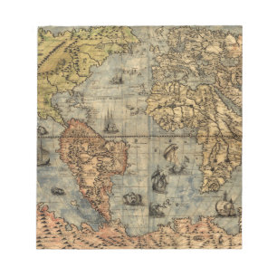1565 Forlani AntiquevWorld Karta Renaissance Anteckningsblock