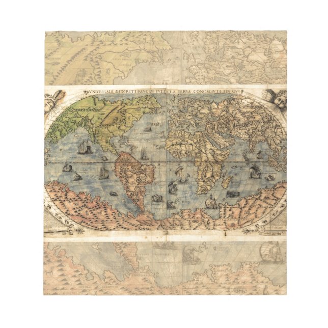 1565 Forlani AntiquevWorld Karta Renaissance Anteckningsblock (Framsida)
