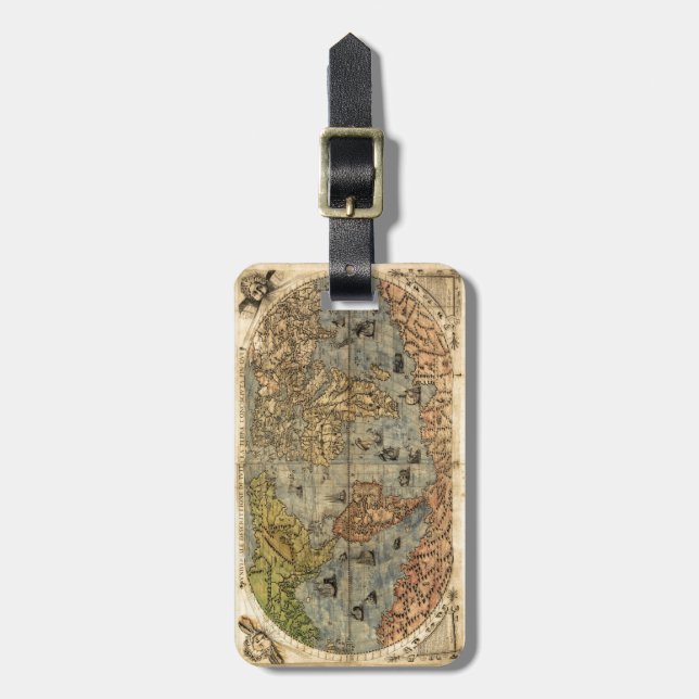 1565 Forlani AntiquevWorld Karta Renaissance Bagagebricka (Vertikal Framsida)
